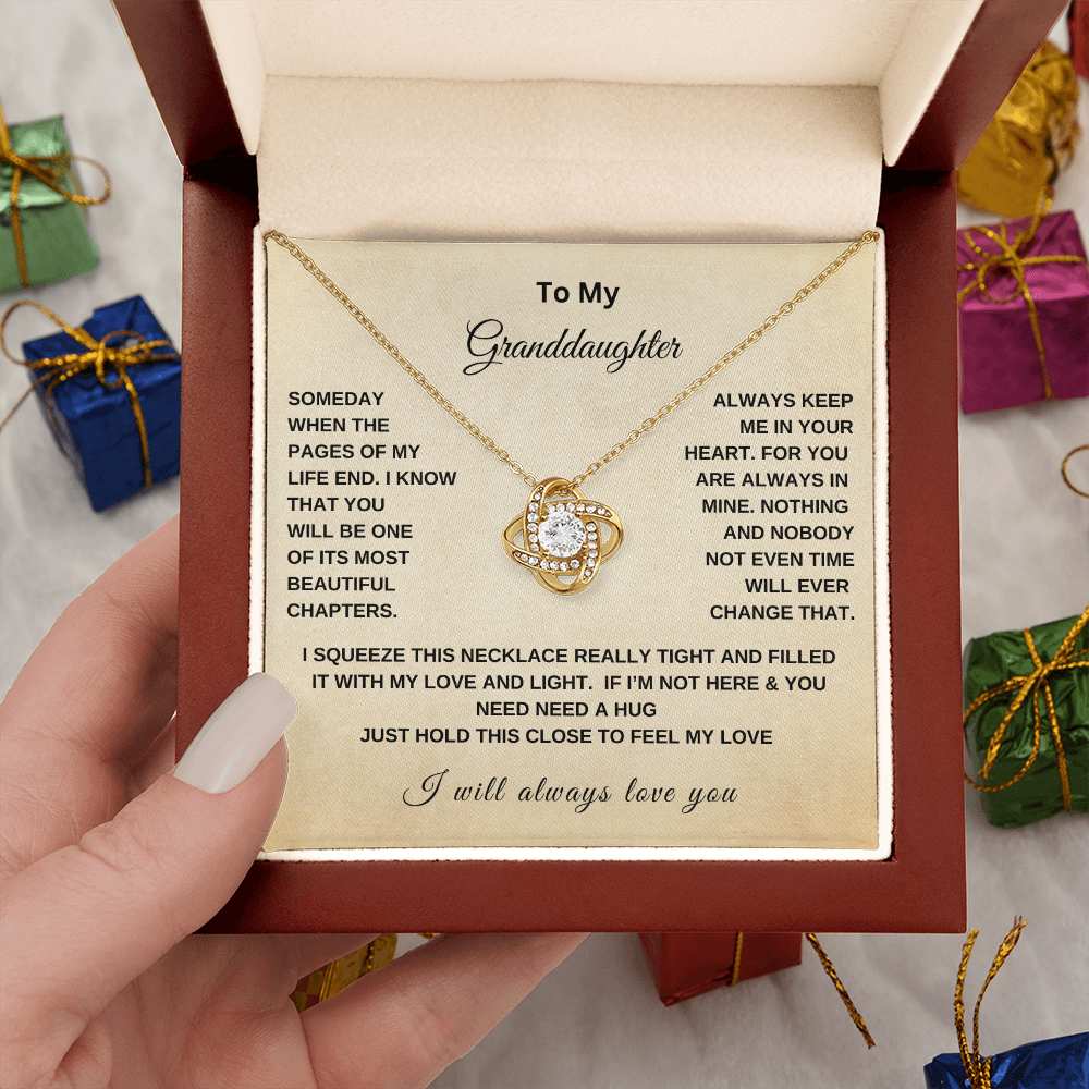 To My Granddaughter | Love Knot Necklace WB