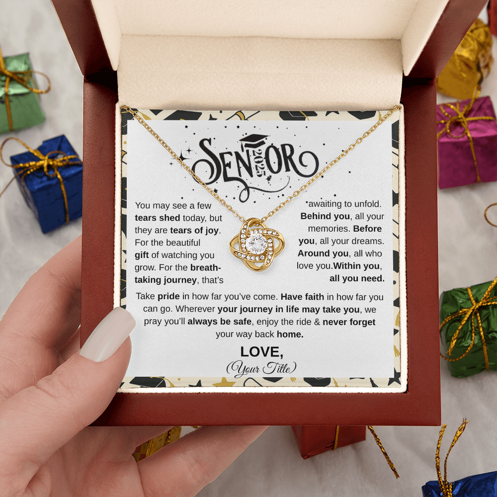 Senior 2025 | Take Pride In Far You've Come | Love Knot Necklace