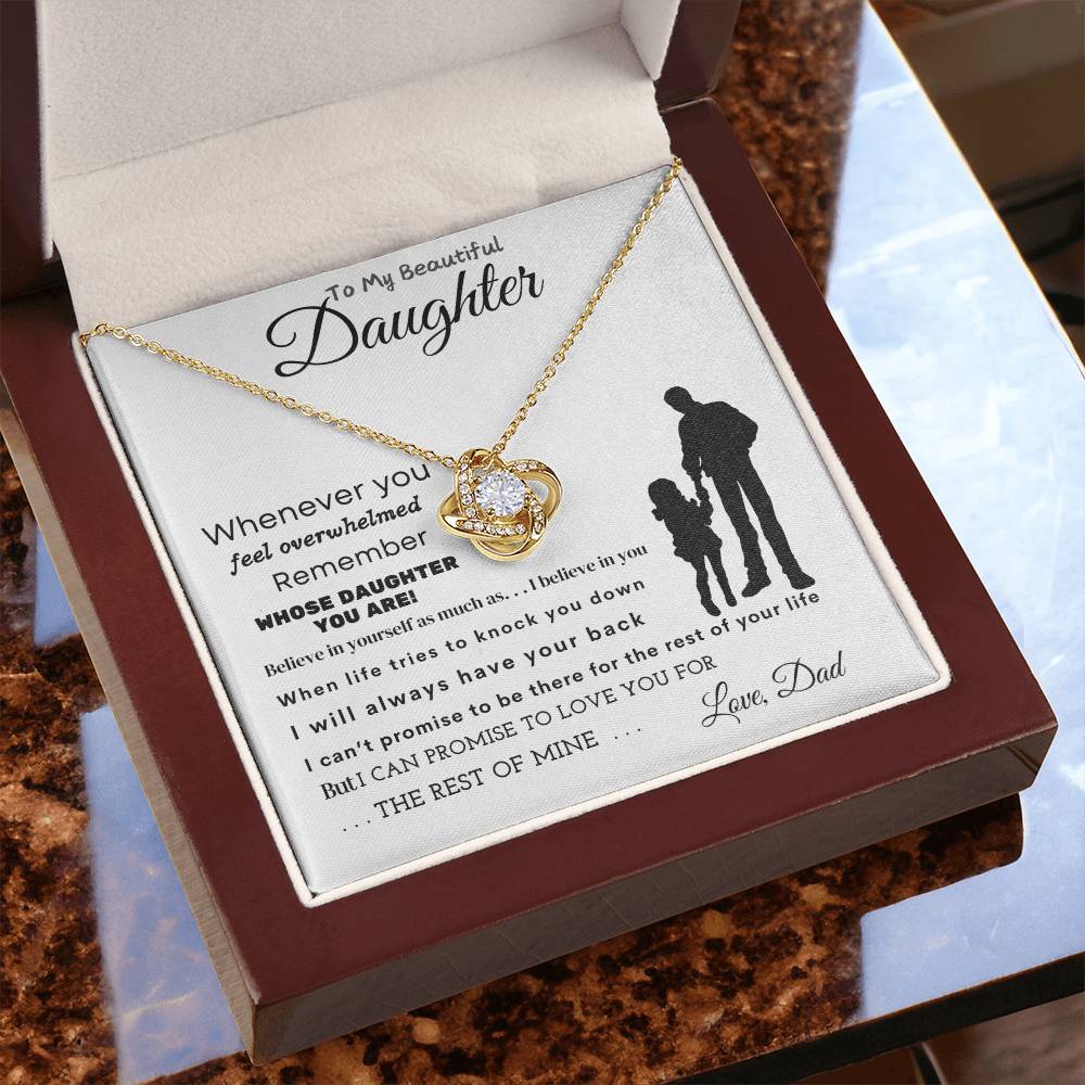 To My Beautiful Daughter | Love Knot Necklace | Perfect Daughter Gift