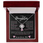 To My Daughter From Dad | Daughter Love Knot Necklace | Daughter Christmas/ Birthday  Gift | Gift Box With Message Card