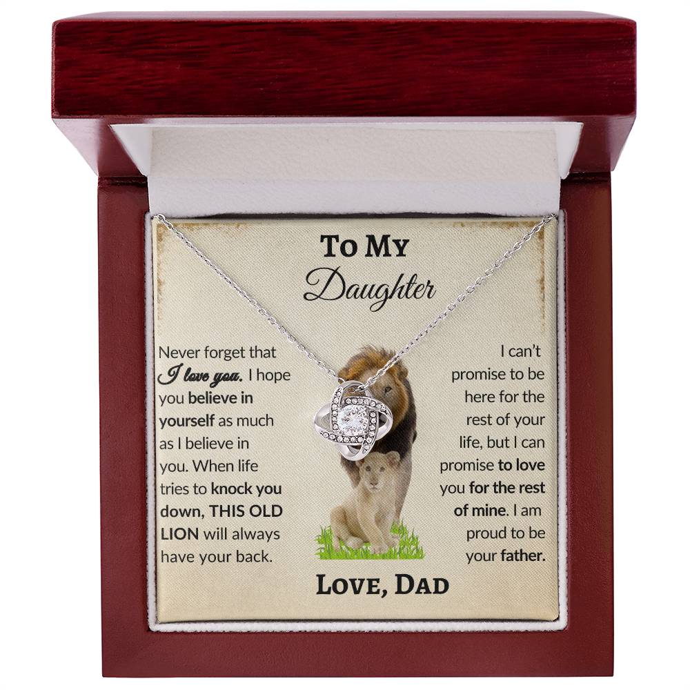 Perfect Gift Every Daughter Will Love | From Dad To Daughter | Love Knot Necklace