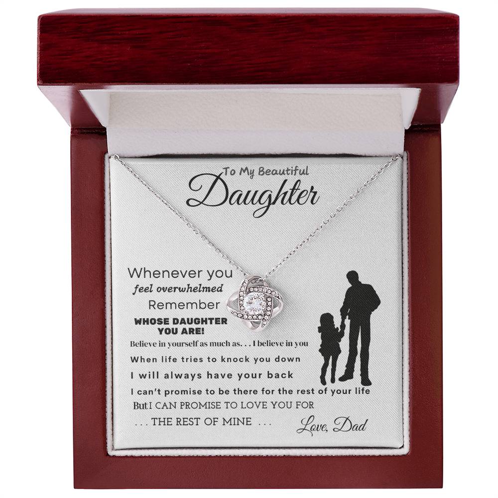 To My Beautiful Daughter | Love Knot Necklace | Perfect Daughter Gift