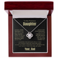 To My Daughter | Someday, When the Pages Of My Life Turn | Love knot Necklace
