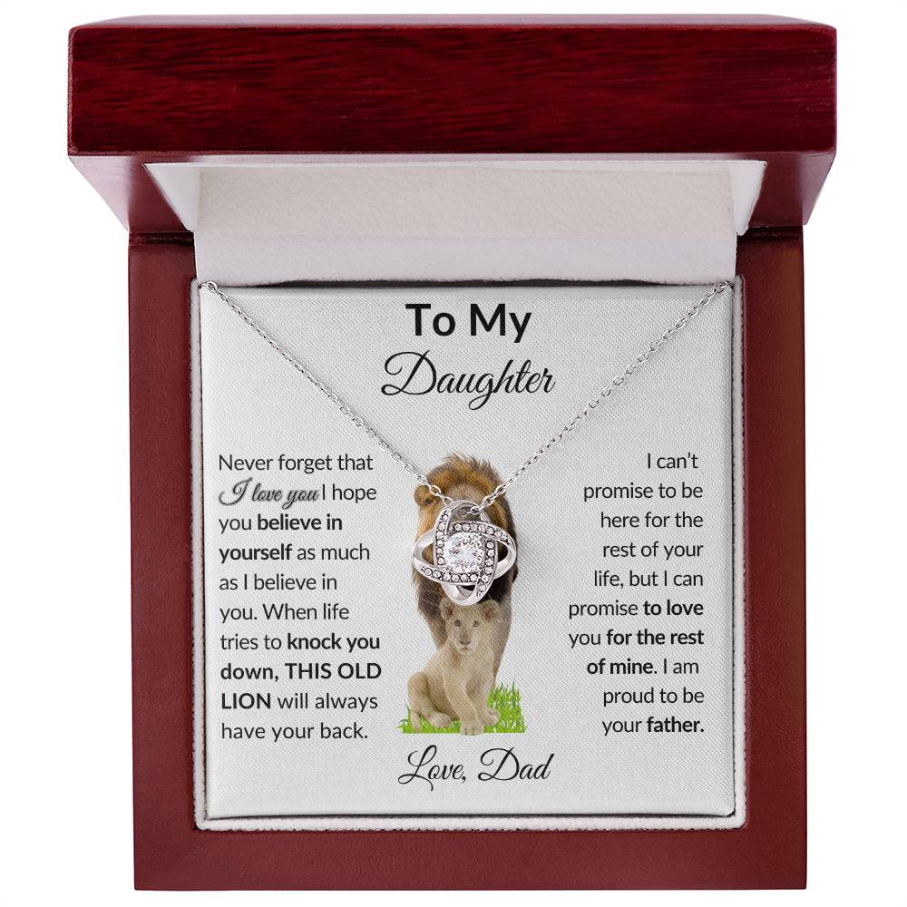 Perfect Gift From Dad To Daughter | Love Knot Necklace | Christmas| Thanksgiving