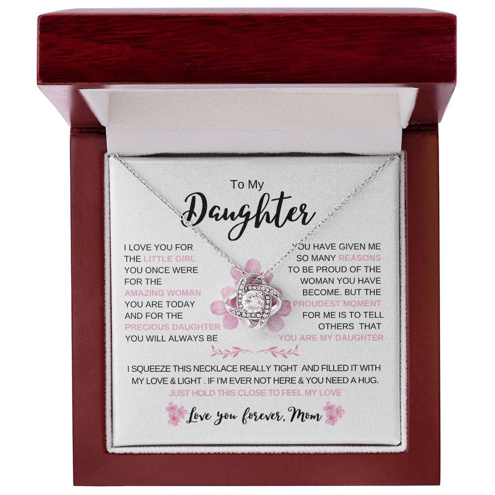 To My Daughter From Dad |  Love knot Necklace | Perfect Daughter Gift
