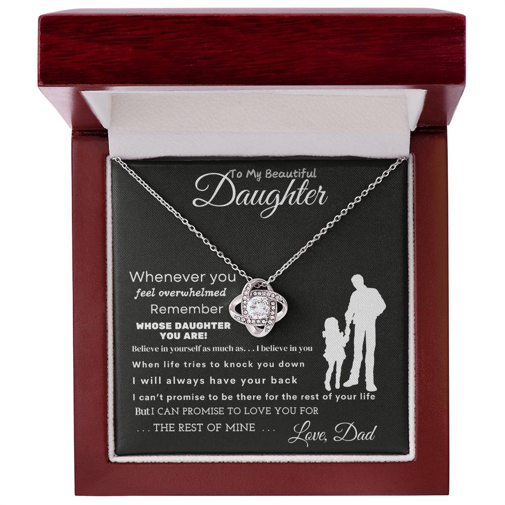 To My Beautiful Daughter | Love Knot Necklace | Perfect Daughter Gift