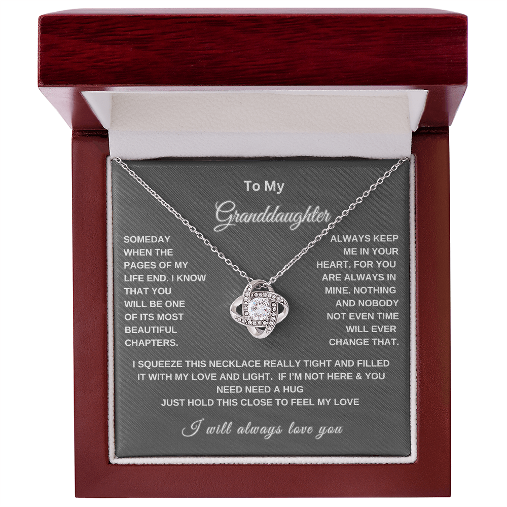 To My Granddaughter | Love Knot Necklace WB