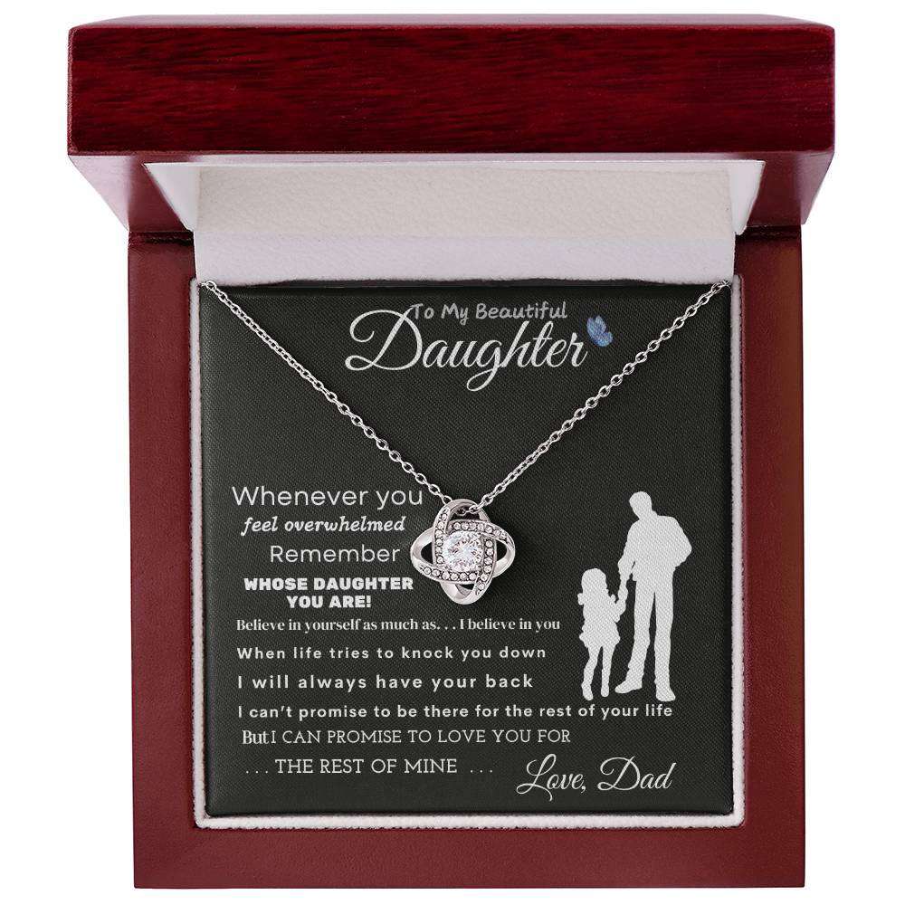To My Beautiful Daughter | Love Knot Necklace | Perfect Daughter Gift