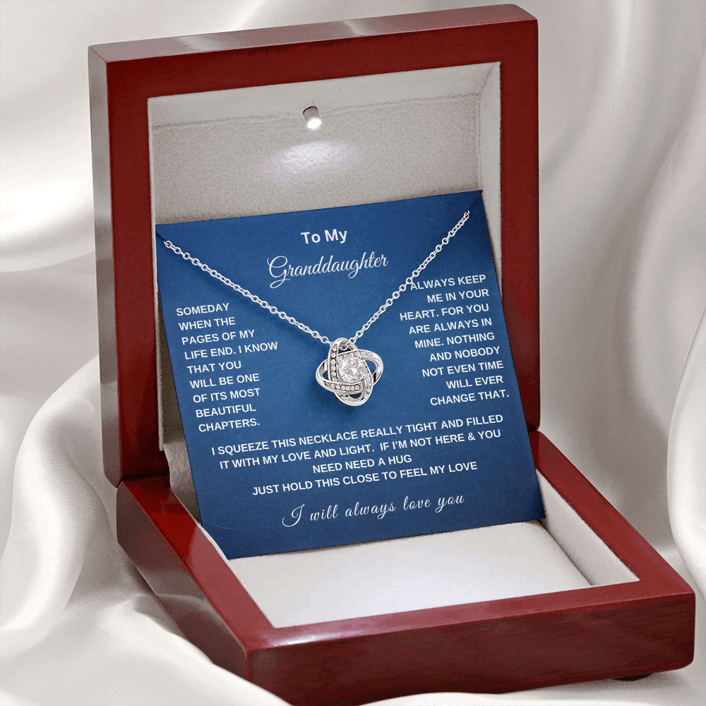 To My Granddaughter | Love Knot Necklace WB
