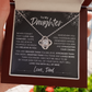 To My Daughter Love knot Necklace | Never Forget That I Love You Daughter From Dad