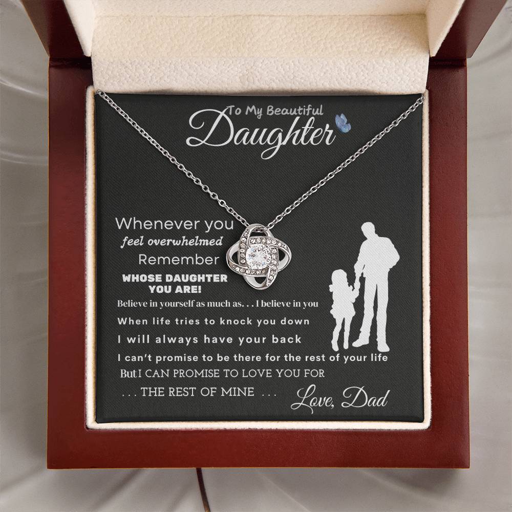 To My Beautiful Daughter | Love Knot Necklace | Perfect Daughter Gift