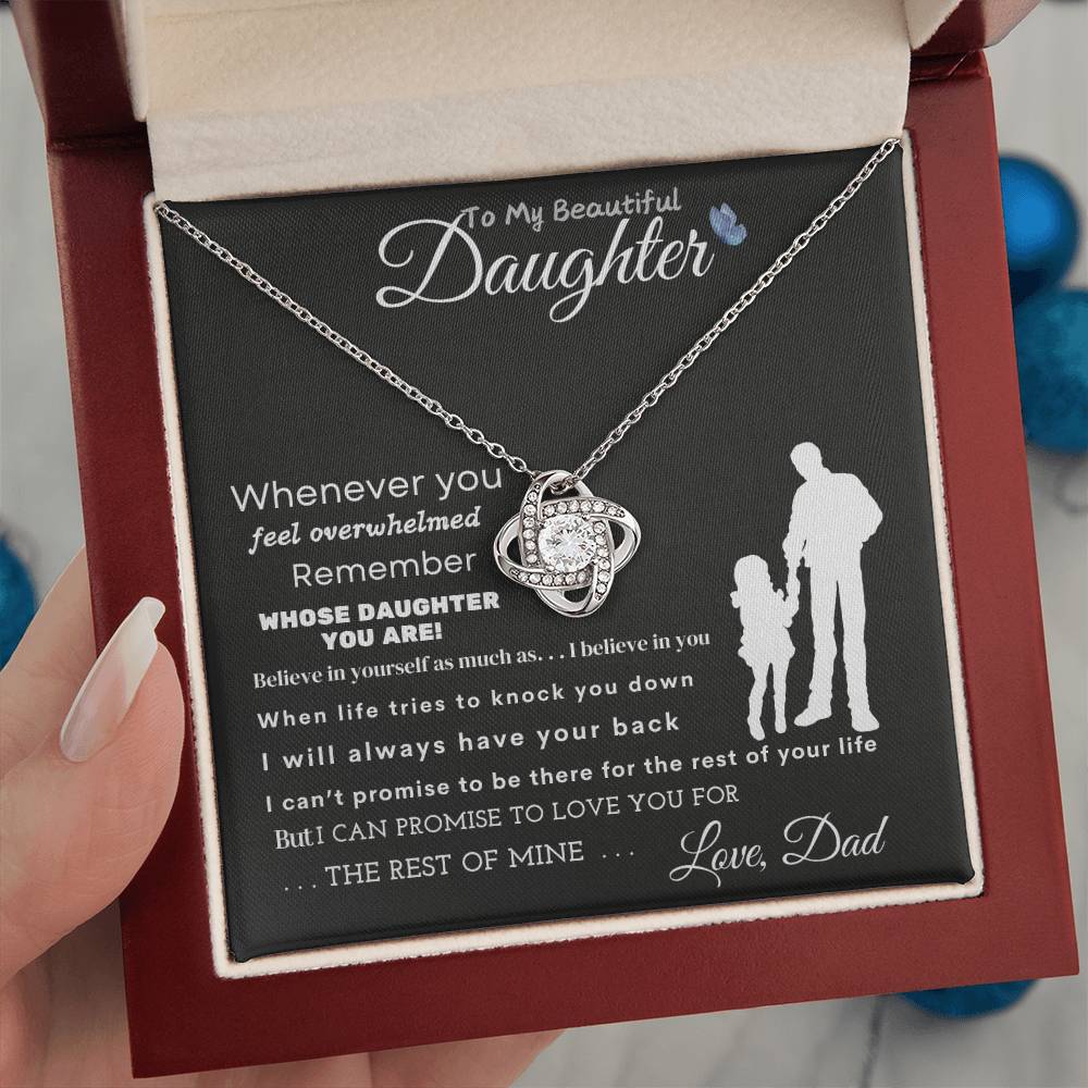 To My Beautiful Daughter | Love Knot Necklace | Perfect Daughter Gift