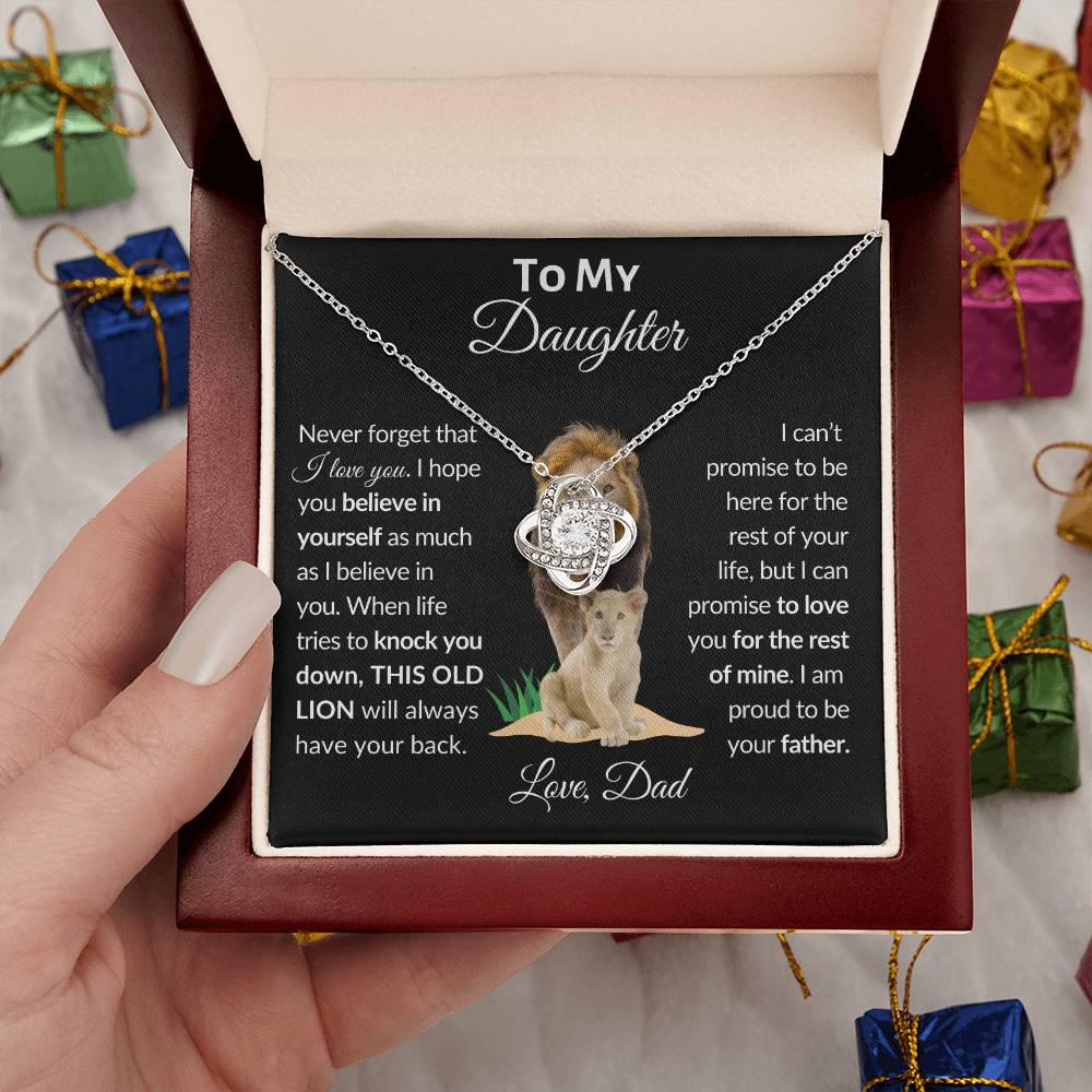 Perfect Gift From Dad To Daughter | Love Knot Necklace | Christmas| Thanksgiving