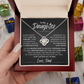 To My Daughter Love knot Necklace | Never Forget That I Love You Daughter From Dad