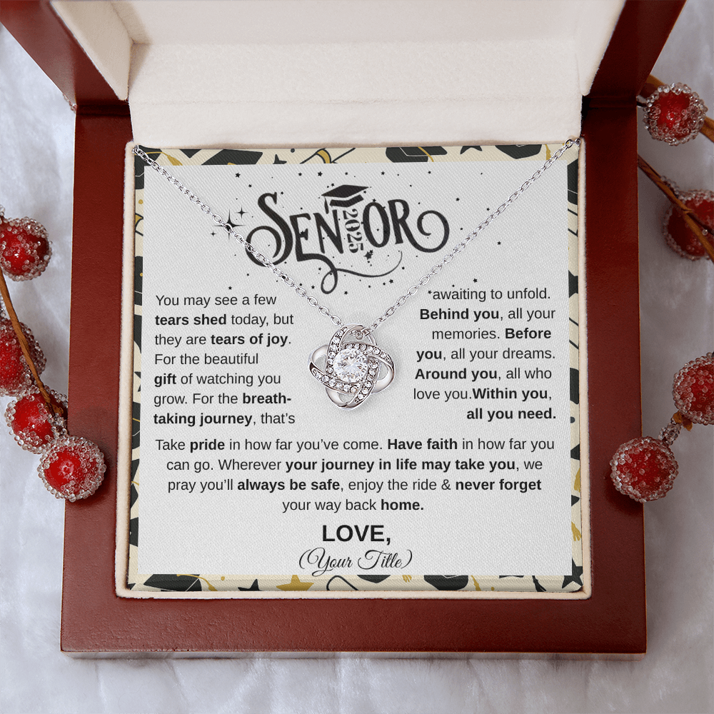 Senior 2025 | Take Pride In Far You've Come | Love Knot Necklace