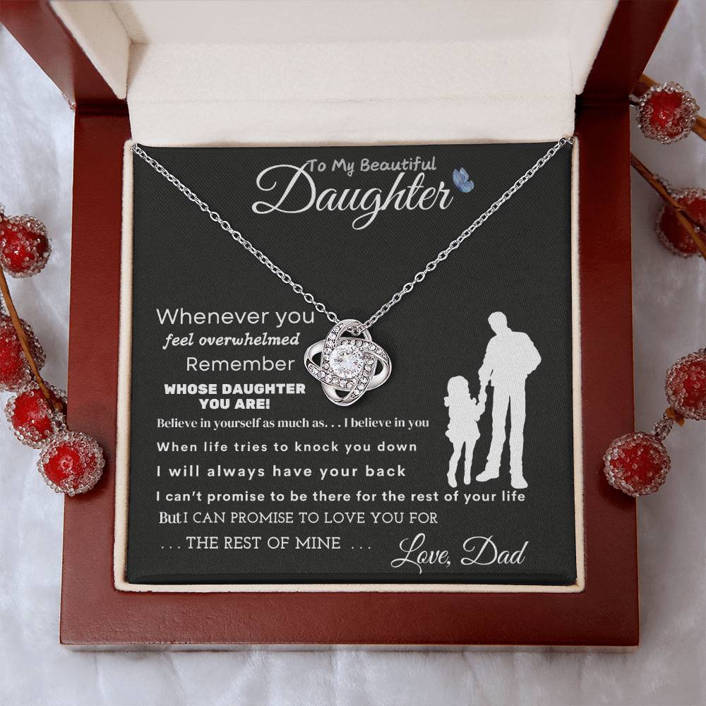 To My Beautiful Daughter | Love Knot Necklace | Perfect Daughter Gift