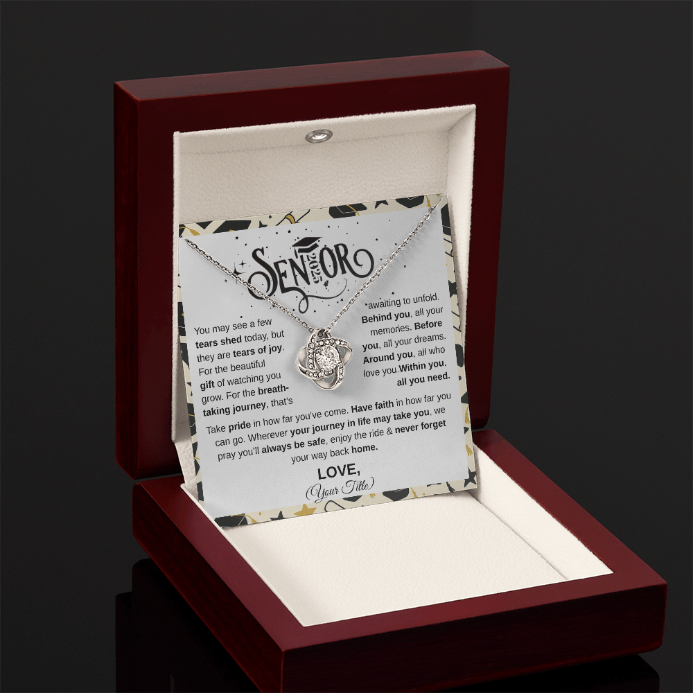 Senior 2025 | Take Pride In Far You've Come | Love Knot Necklace