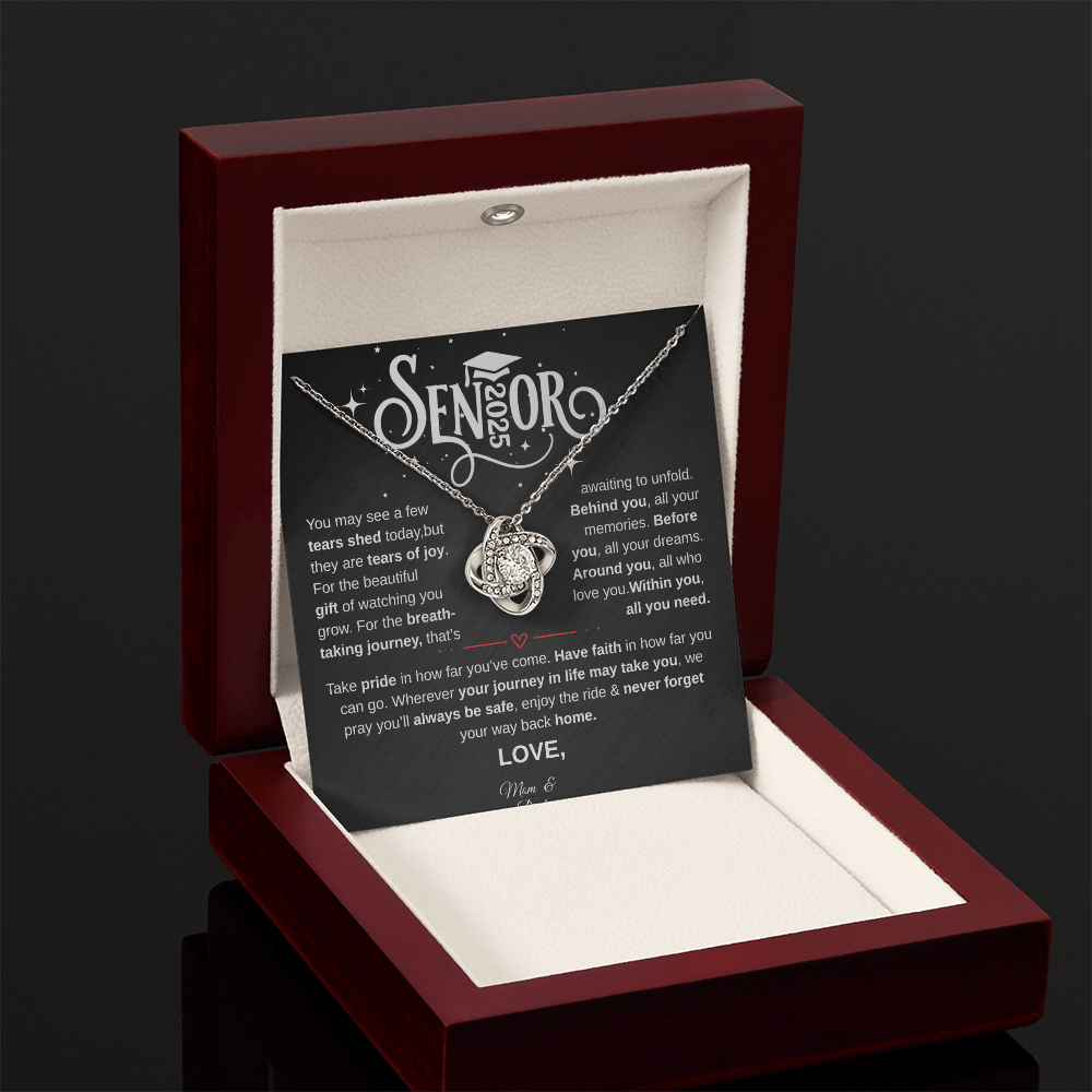 Personalized Senior 2025 | Take Pride in How Far You've Come| Love Knot Necklace