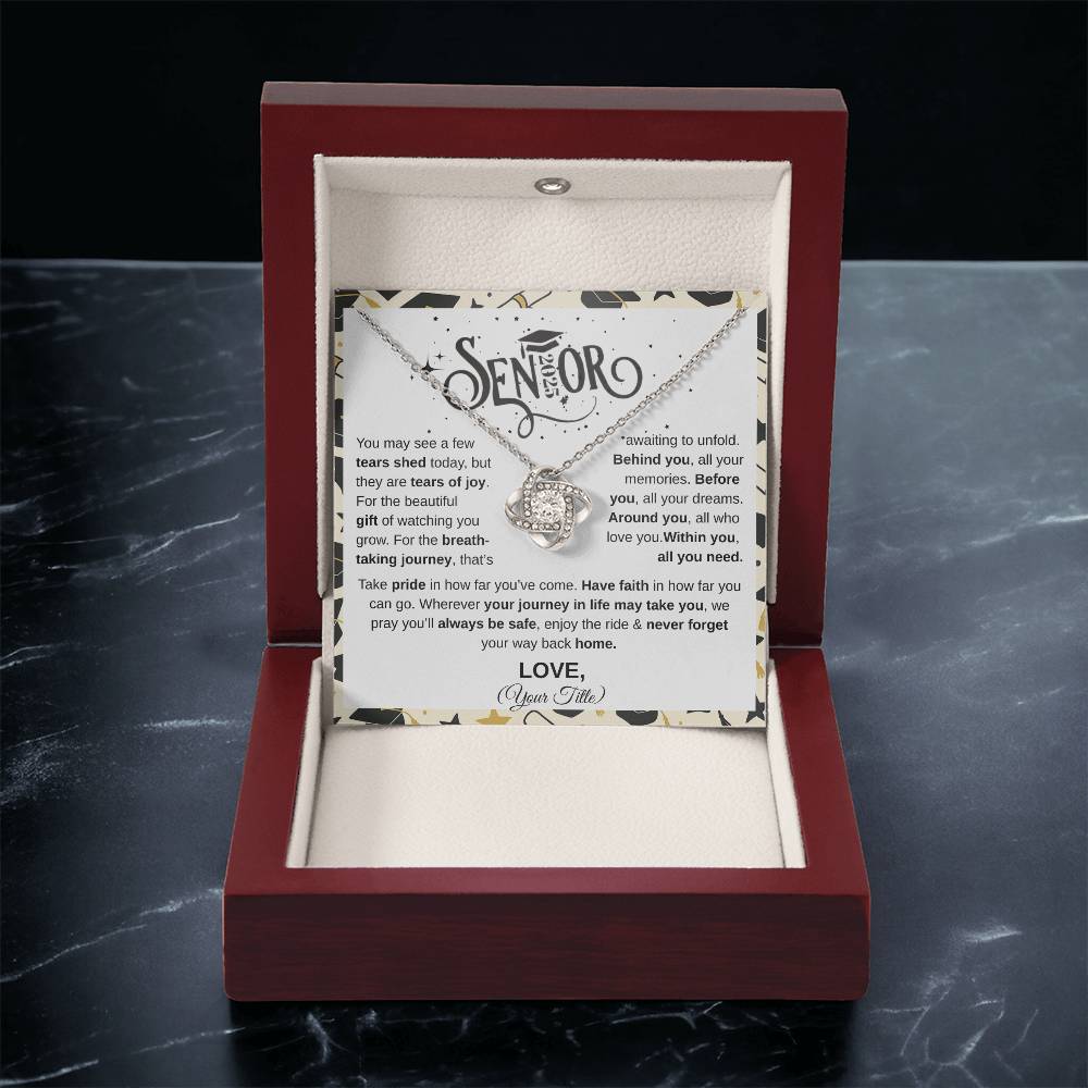 Senior 2025 | Take Pride In Far You've Come | Love Knot Necklace