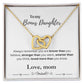 To My Bonus Daughter From Mom | Interlocking Hearts Necklace | Perfect Daughter Gift