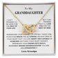 To My Granddaughter From Grandpa |  Interlocking Hearts necklace | Beautiful Christmas / Thanksgiving Gift