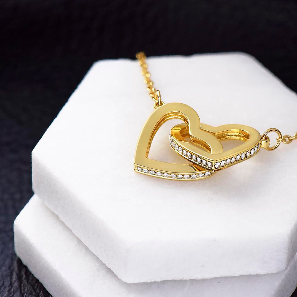 To My Bonus Daughter From Mom | Interlocking Hearts Necklace | Perfect Daughter Gift