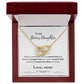 To My Bonus Daughter From Mom | Interlocking Hearts Necklace | Perfect Daughter Gift
