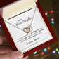 To My Bonus Daughter From Mom | Interlocking Hearts Necklace | Perfect Daughter Gift