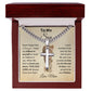 Perfect Gift from Mother to Son | Cuban Chain with Cross for Son | Meaningful Gift for Son from Mom