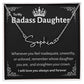 Personalized Badass Daughter Necklace | From Dad to Daughter| Perfect Christmas Gift|  Gift for All Occasions