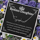 Personalized Badass Daughter Necklace | From Dad to Daughter| Perfect Christmas Gift|  Gift for All Occasions