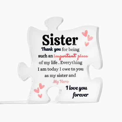 💕Engraved Puzzle for Sisters | Besties | Great Birthday Gift | Thanksgiving Gift | Christmas Gift