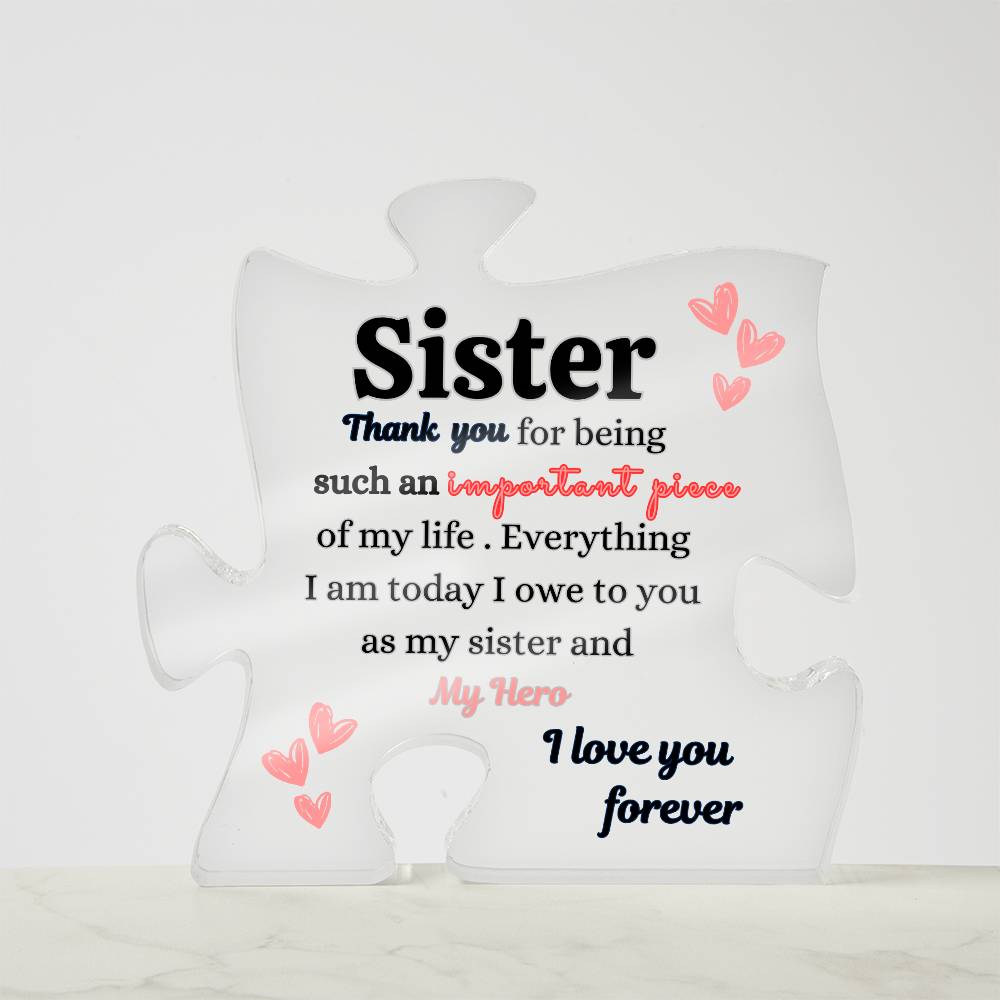 💕Engraved Puzzle for Sisters | Besties | Great Birthday Gift | Thanksgiving Gift | Christmas Gift