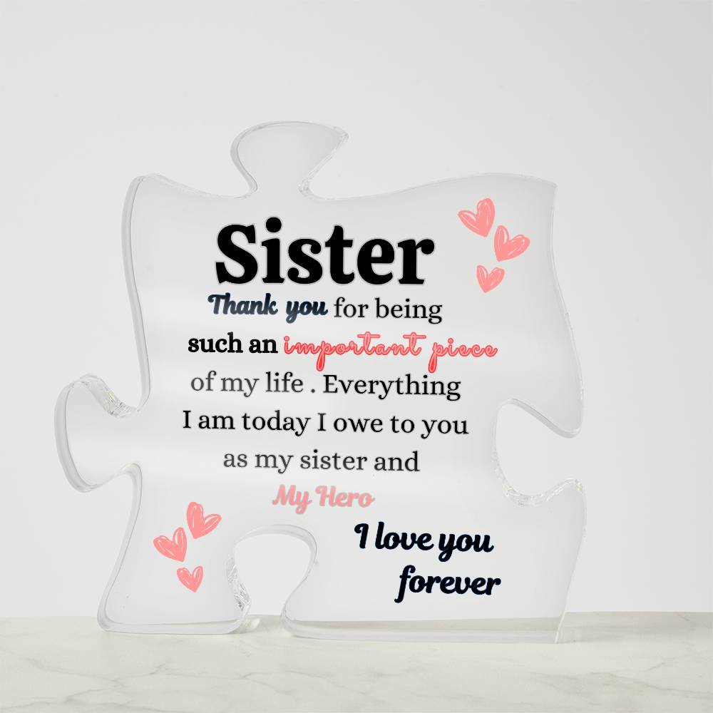 💕Engraved Puzzle for Sisters | Besties | Great Birthday Gift | Thanksgiving Gift | Christmas Gift