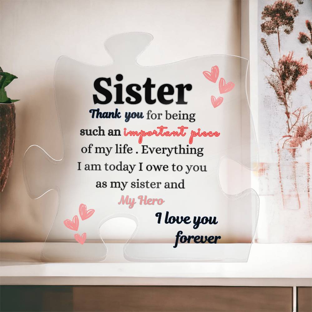💕Engraved Puzzle for Sisters | Besties | Great Birthday Gift | Thanksgiving Gift | Christmas Gift