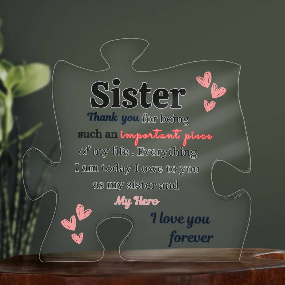 💕Engraved Puzzle for Sisters | Besties | Great Birthday Gift | Thanksgiving Gift | Christmas Gift