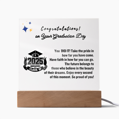 Congratulations  on Your Graduation | Graduation Gift | Acrylic Lamp