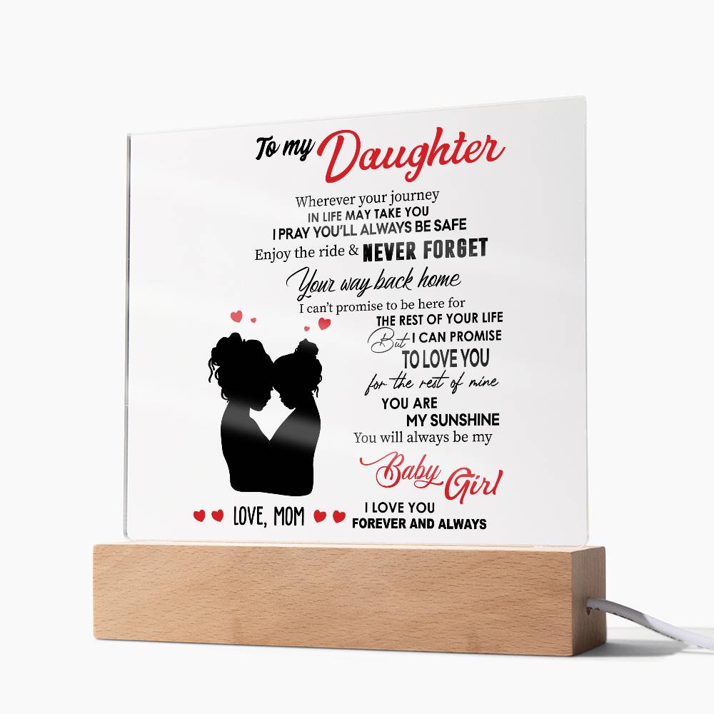To My Daughter Love Mom | Where ever Your Journey Takes You | Holidays Gift