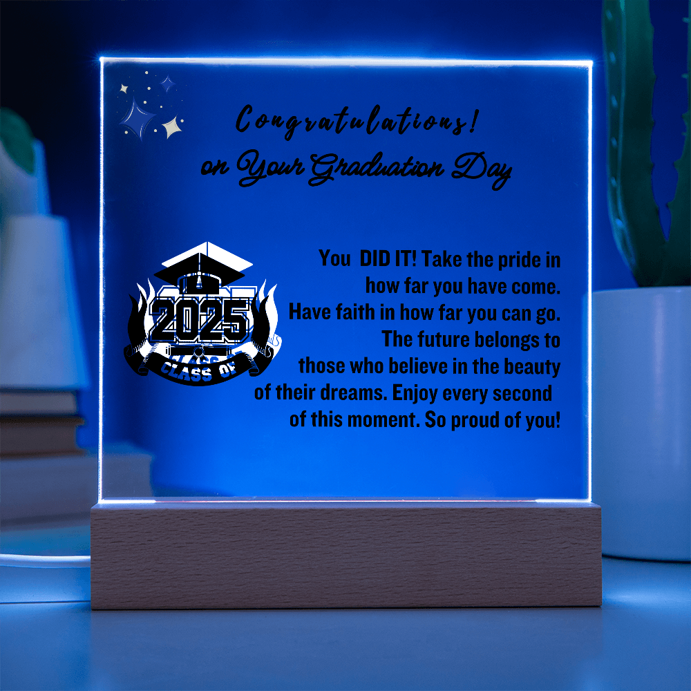 Congratulations  on Your Graduation | Graduation Gift | Acrylic Lamp