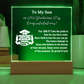 To My Son Congratulations on Your Graduation | Graduation Gift | Acrylic Lamp