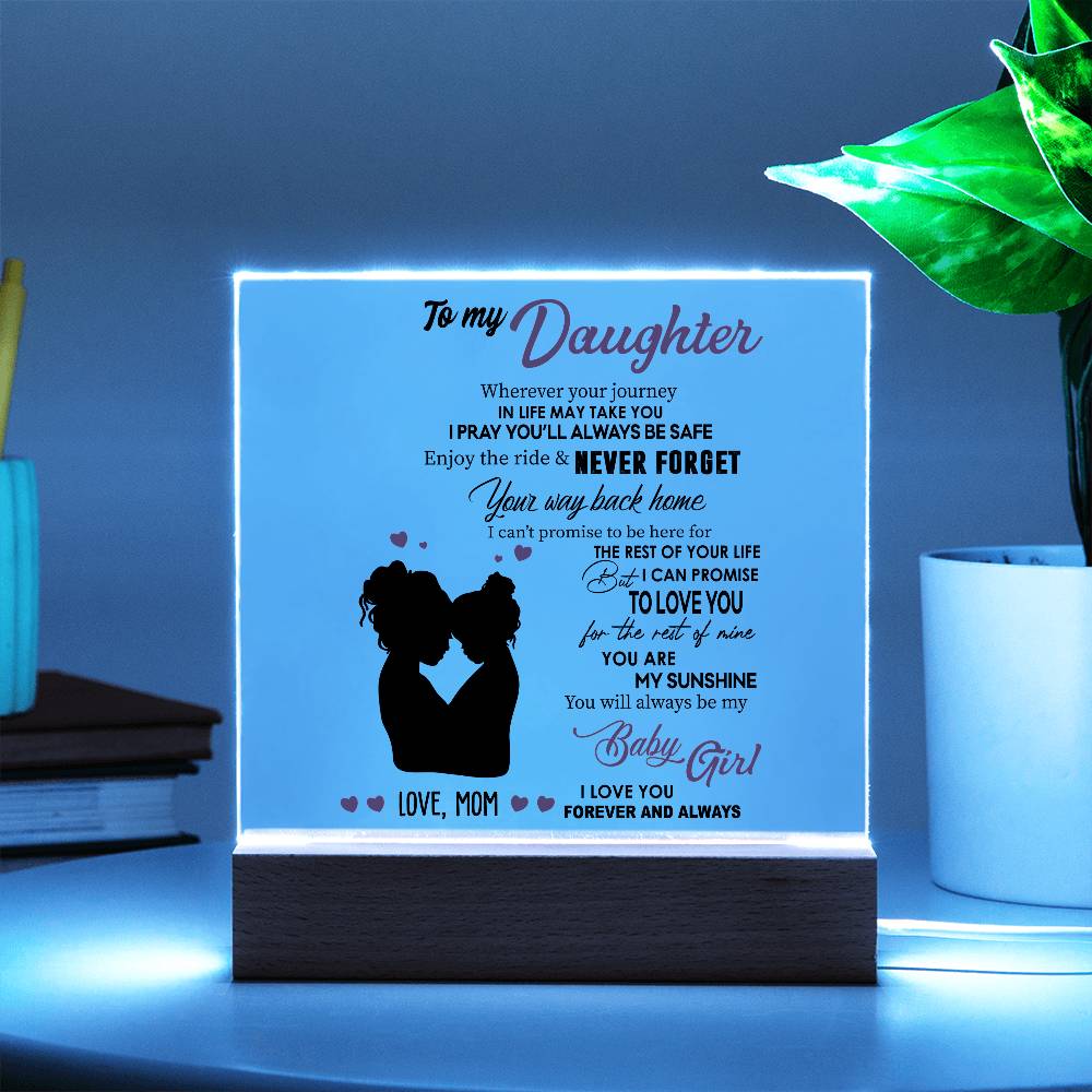 To My Daughter Love Mom | Where ever Your Journey Takes You | Holidays Gift