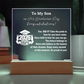 To My Son Congratulations on Your Graduation | Graduation Gift | Acrylic Lamp