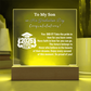 To My Son Congratulations on Your Graduation | Graduation Gift | Acrylic Lamp