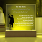 To My Son Congratulations on Your Graduation | Graduation Gift | Acrylic Lamp