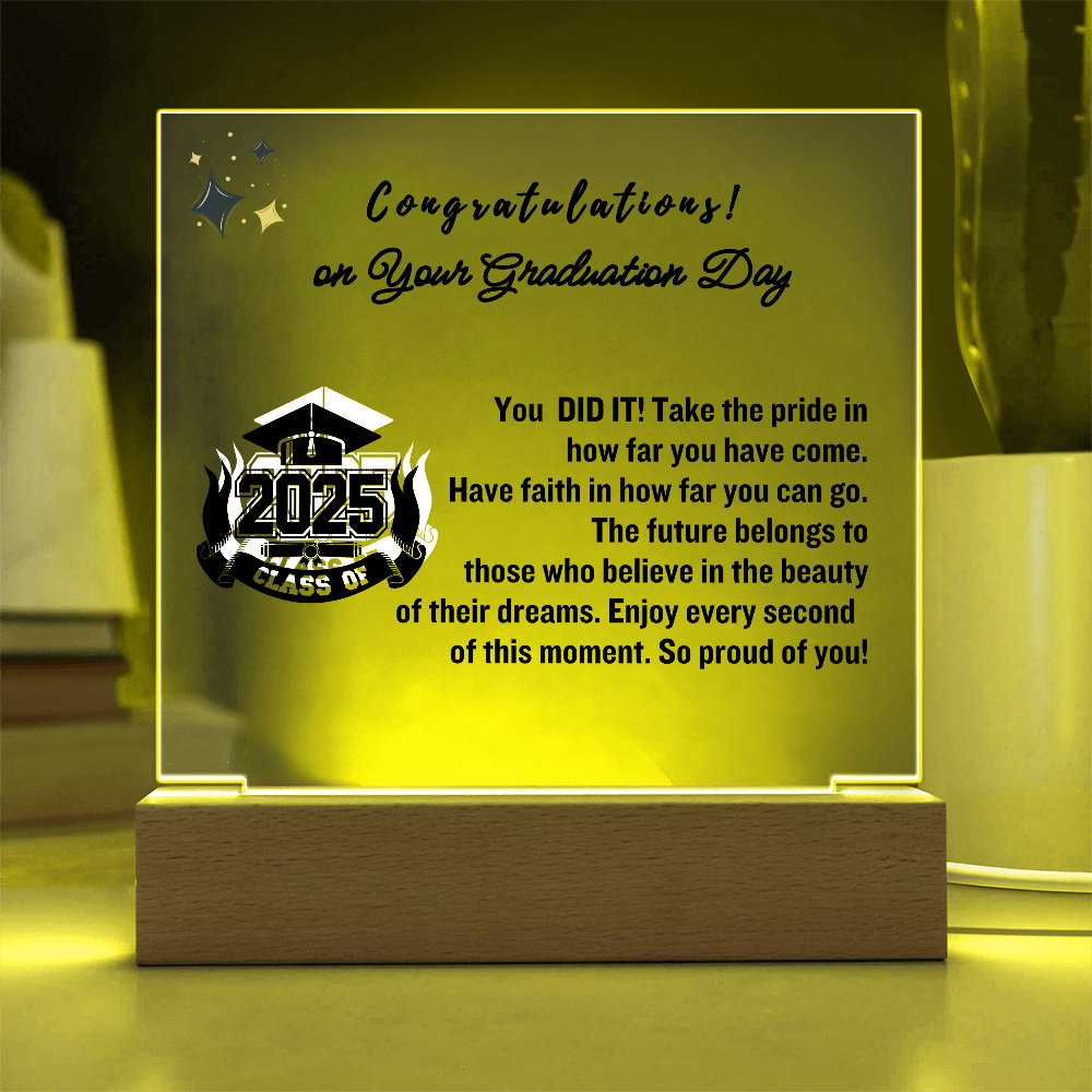 Congratulations  on Your Graduation | Graduation Gift | Acrylic Lamp