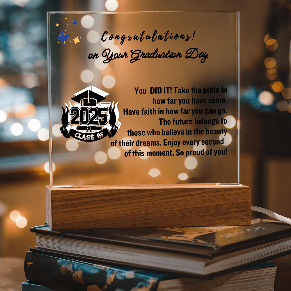 Congratulations  on Your Graduation | Graduation Gift | Acrylic Lamp