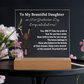 To My Beautiful  Daughter From Dad|   Congratulations on Your Graduation | Graduation Gift | Acrylic Lamp