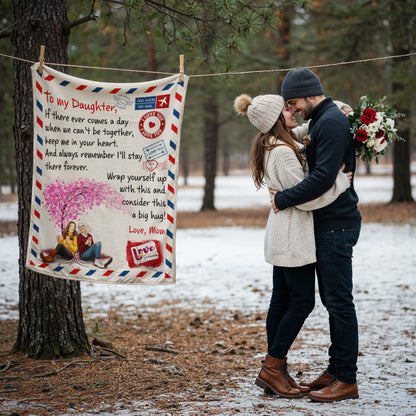 To My Daughter From Mom Postal Blanket| Perfect Reminder Of A Mother's Love