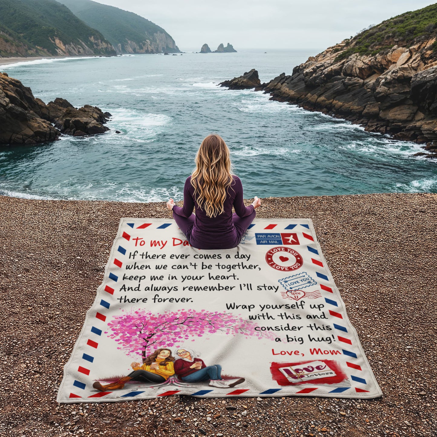 To My Daughter From Mom Postal Blanket| Perfect Reminder Of A Mother's Love