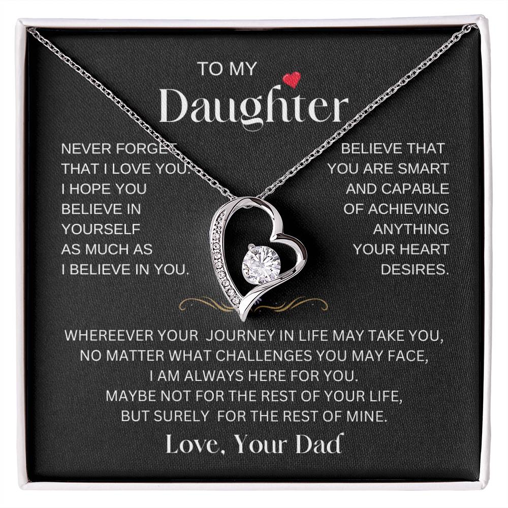 To My Daughter from Dad | Special Gift  for Daughter | Forever Love  Necklace